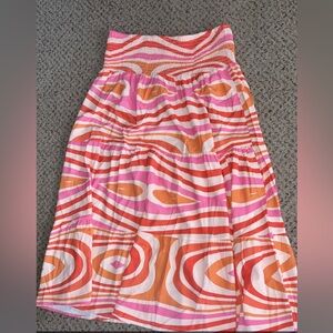 Vibrant Pink and Orange Women's Skirt